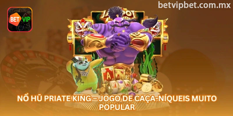Pirate King online é um caça-níqueis com tema de piratas, rolos clássicos, 25 linhas de pagamento, símbolos especiais e possibilidade de jackpot.